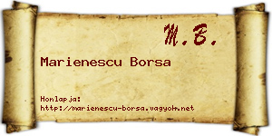 Marienescu Borsa névjegykártya